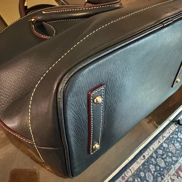 Dooney & Bourke Navy Leather Satchel - Picture 8 of 16